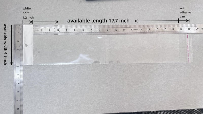 PABCK 100 Pack (Available Size 4.9x17.7 inches) Clear Self Adhesive Straight Hair Packaging Bags with Hang Hole Wigs Hair Storage Beauty Personal Care Hair Care Extensions Wigs Accessories - Image 5